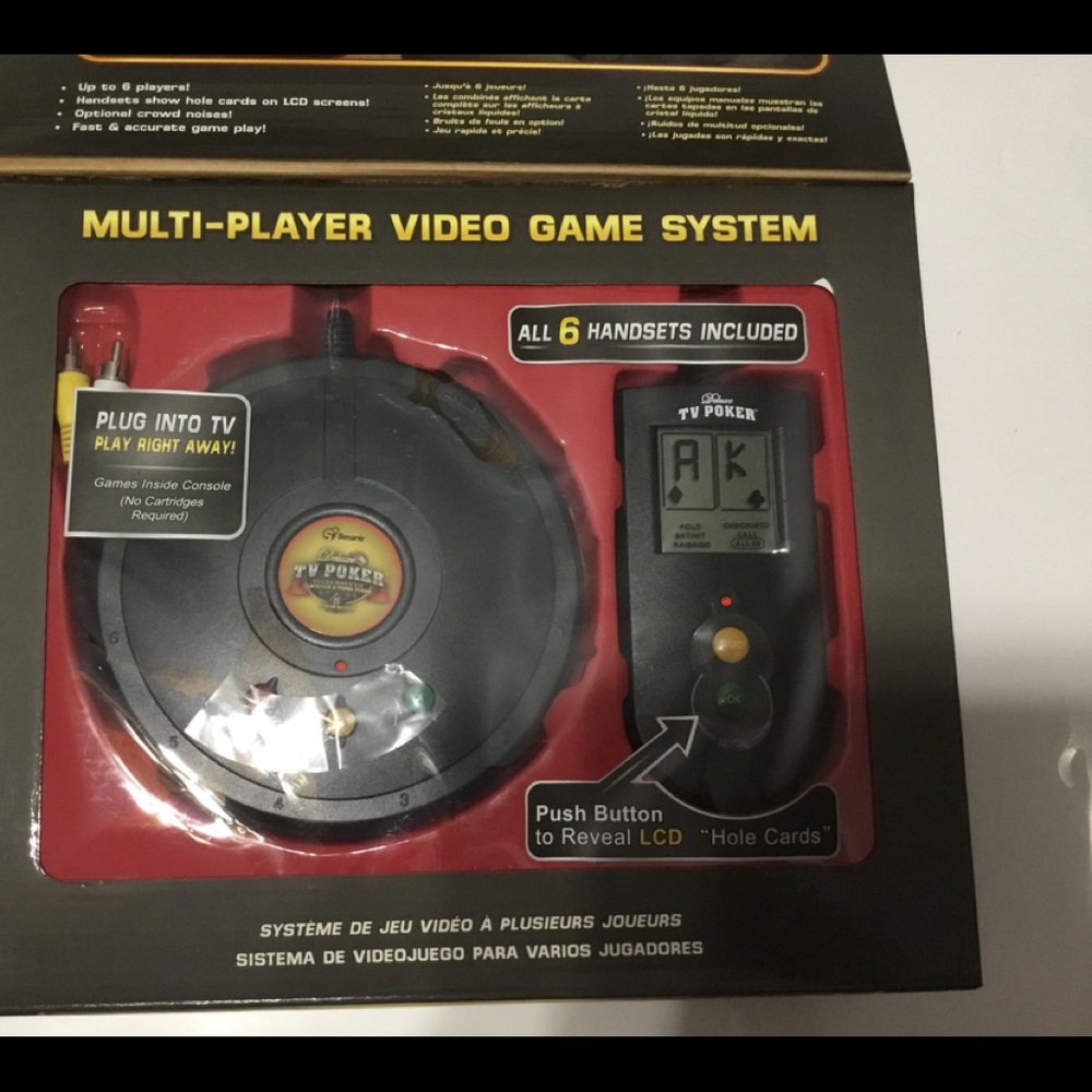 Tv poker video Game system 6 Player Edition